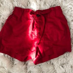 Forever21 linen paper bag shorts